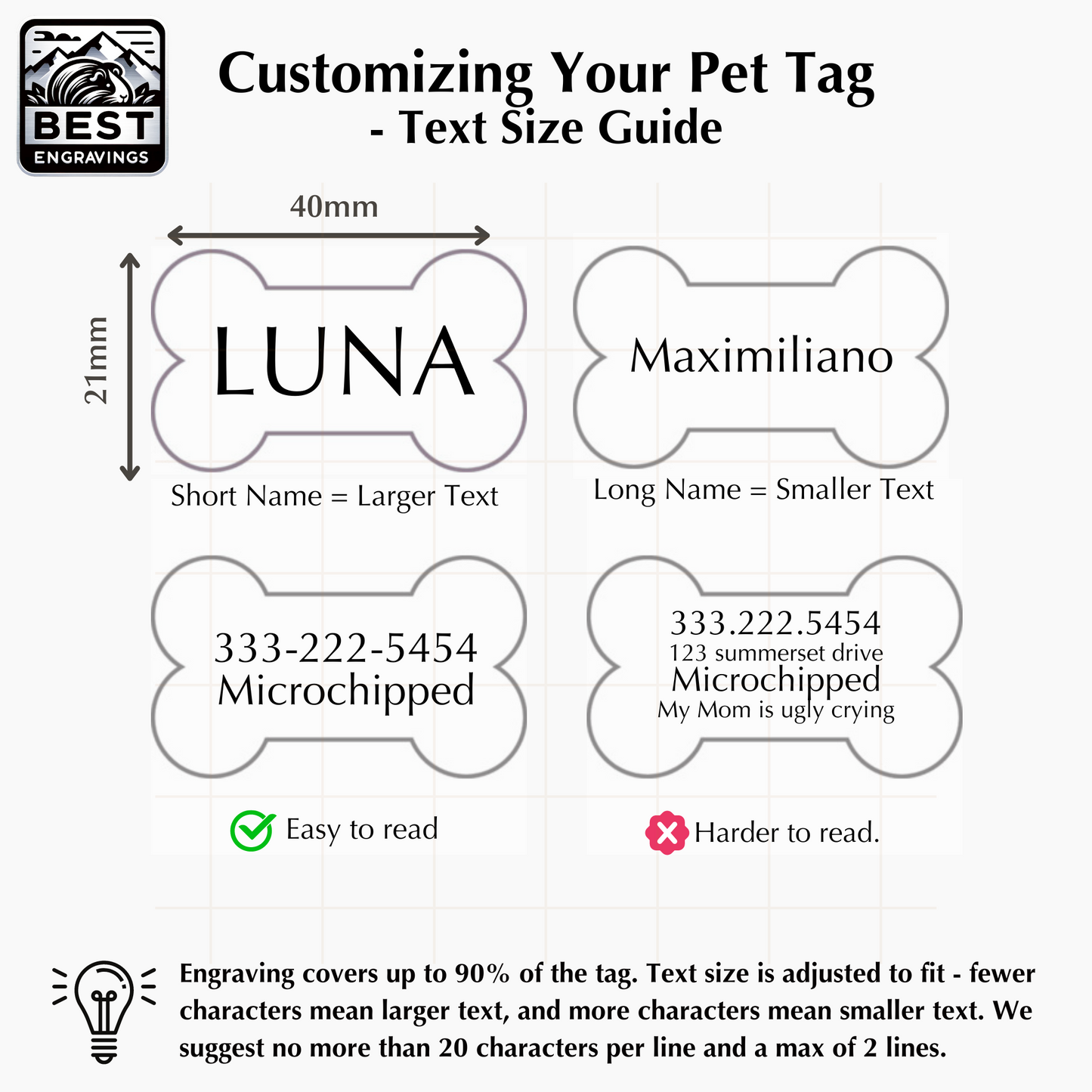 Gold Bone Pet ID small