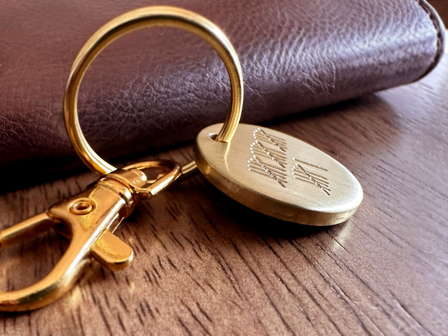 Brass Tally Mark Keychain