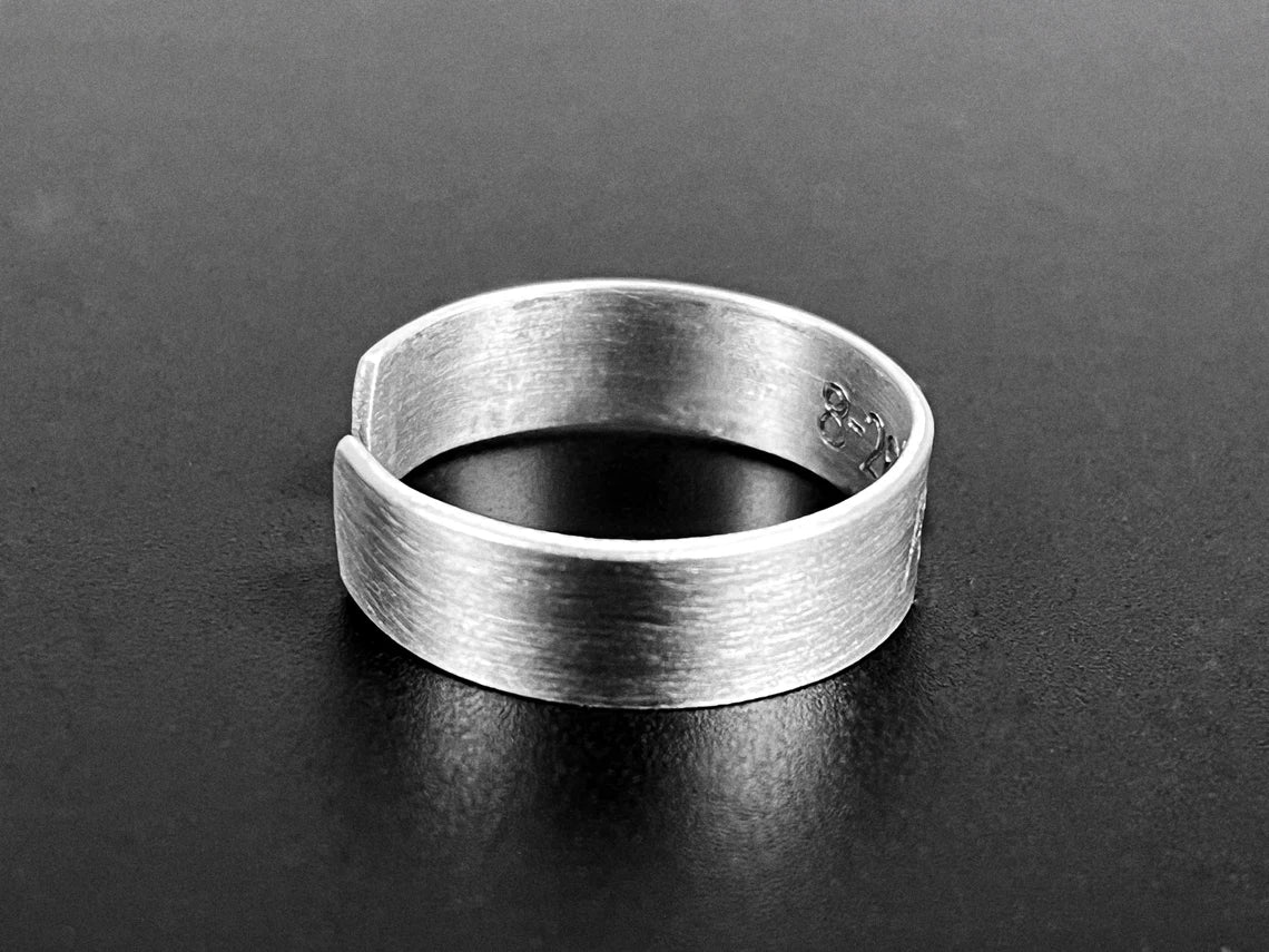 Adjustable Men's Hidden Message Aluminum Ring