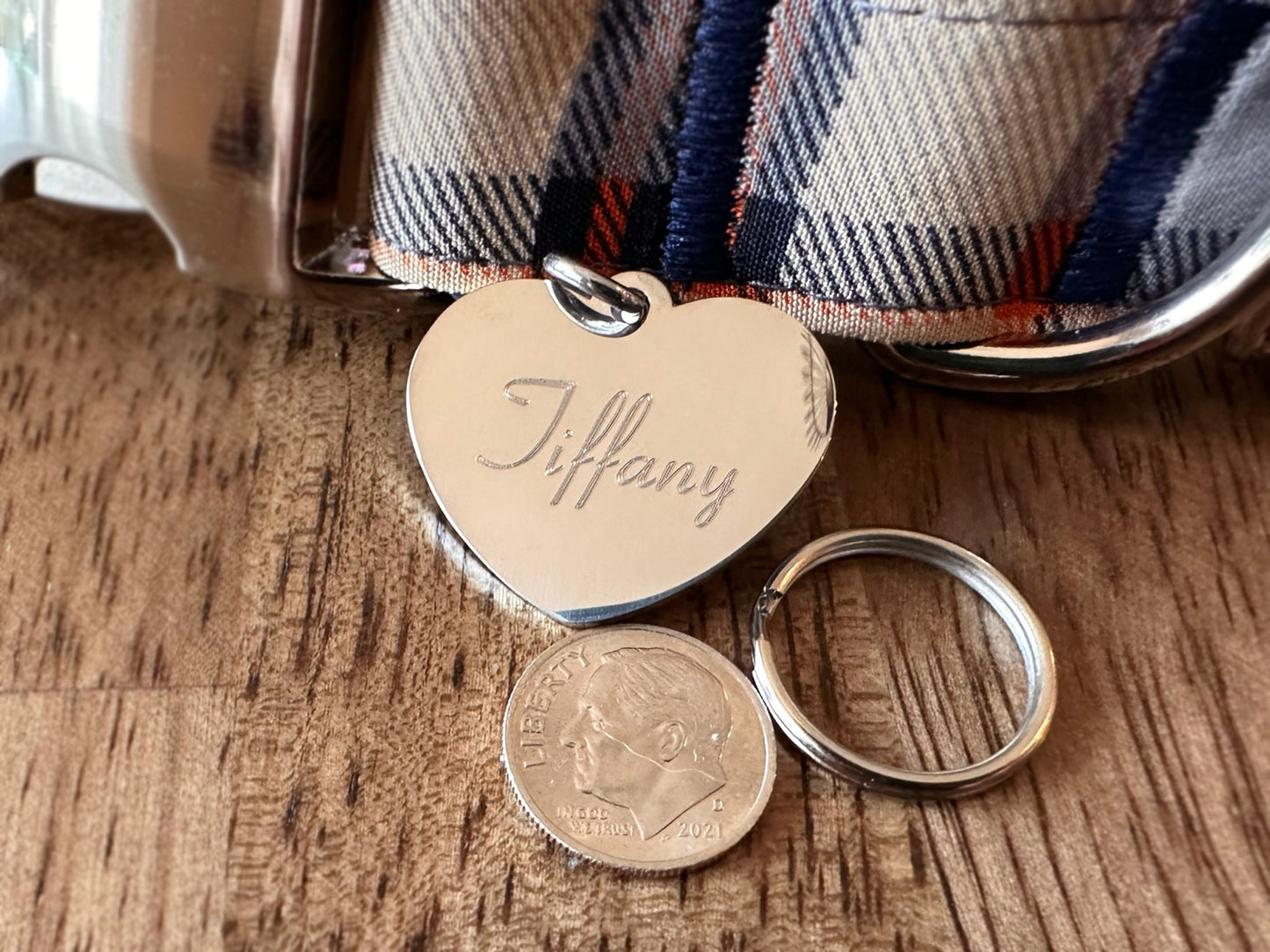 Custom Heart-Shaped Pet ID Tag Gold