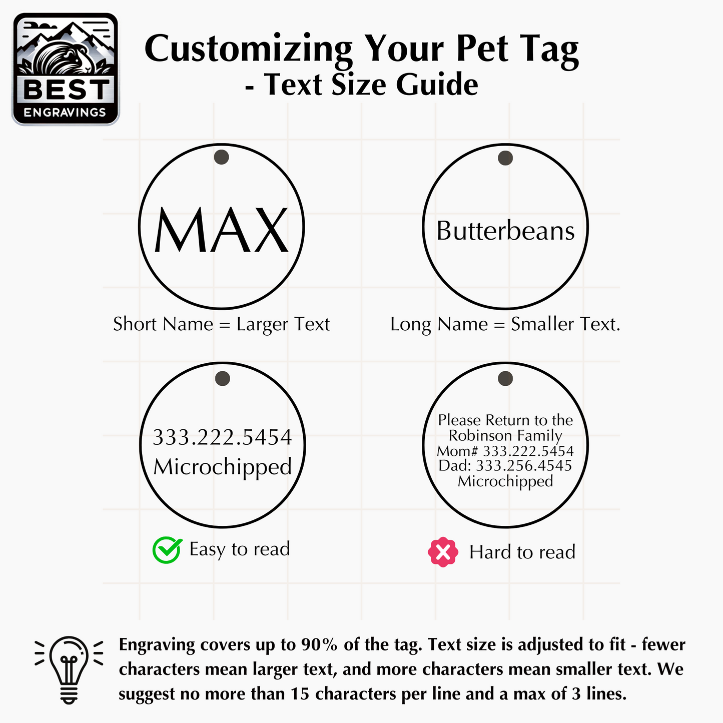 Gold Stainless Steel Round Pet ID