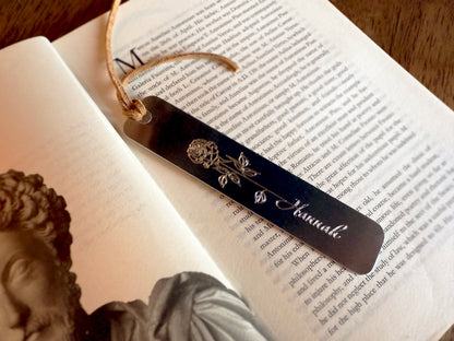 June Birth Month Flower Bookmark – Rose