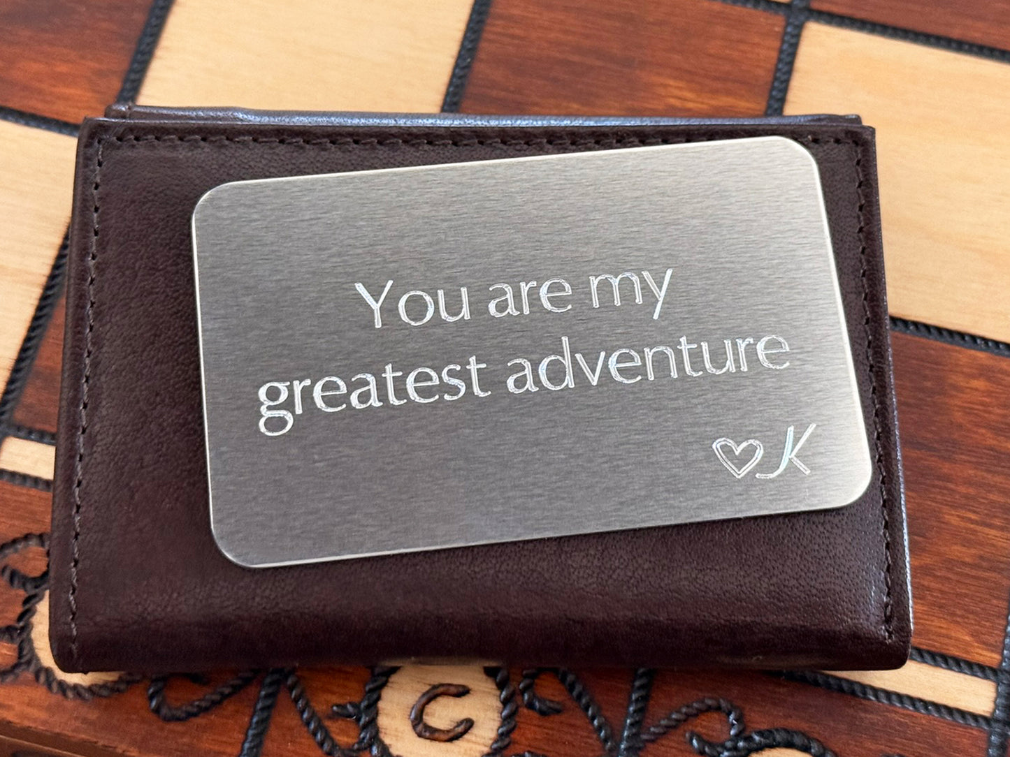 You Are My Greatest Adventure – Personalized Aluminum Wallet Card