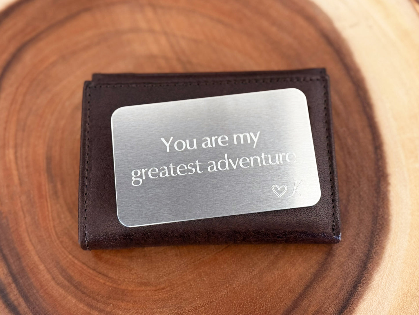 You Are My Greatest Adventure – Personalized Aluminum Wallet Card
