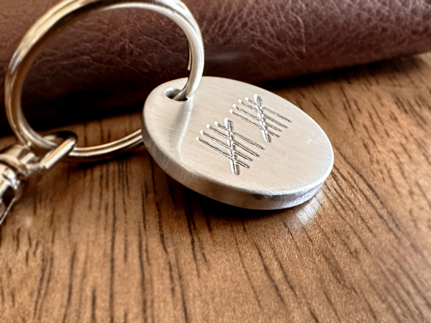 Aluminum Tally Mark Keychain