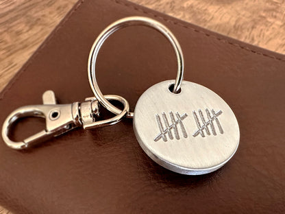 Aluminum Tally Mark Keychain