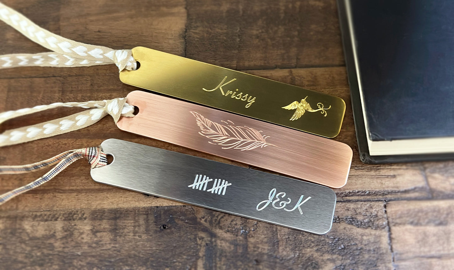 Brass Personalized BOOKMARK