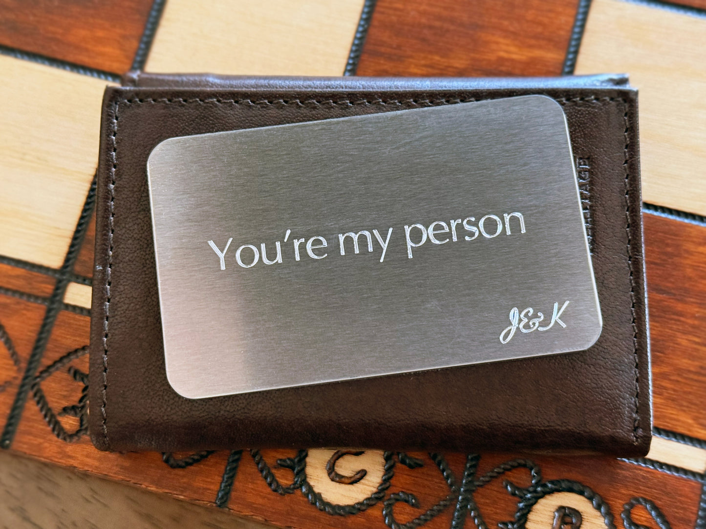 You're My Person – Personalized Aluminum Wallet Card