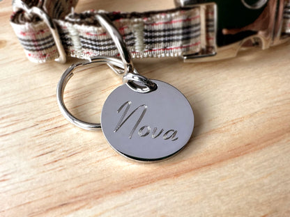 Small Silver Stainless Steel Round Pet ID