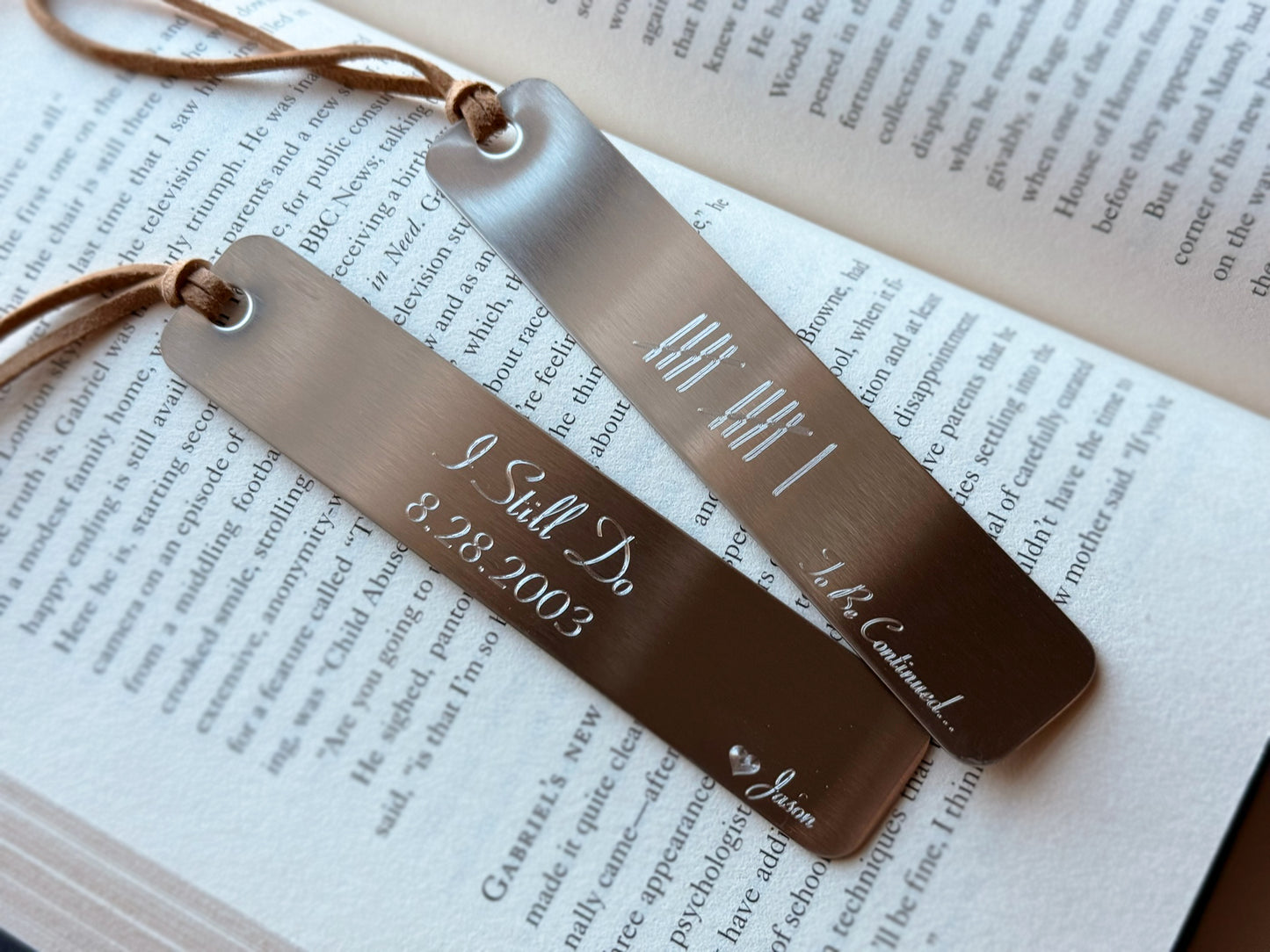 Stainless Steel Personalized Bookmark