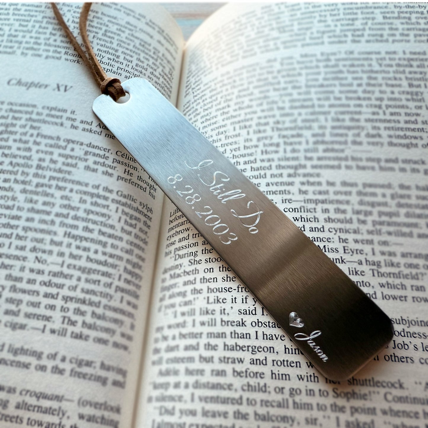 Stainless Steel Personalized Bookmark