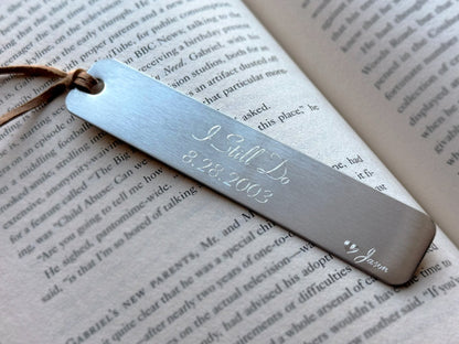 Stainless Steel Personalized Bookmark