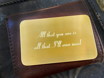 Brass Wallet Insert