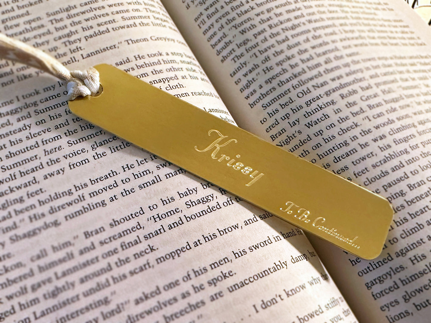 Brass Personalized BOOKMARK