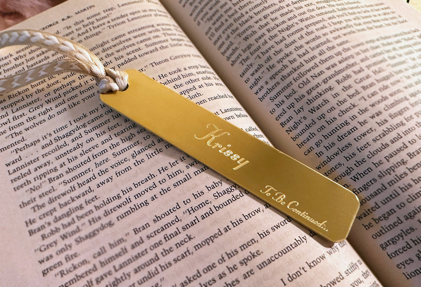 Brass Personalized BOOKMARK