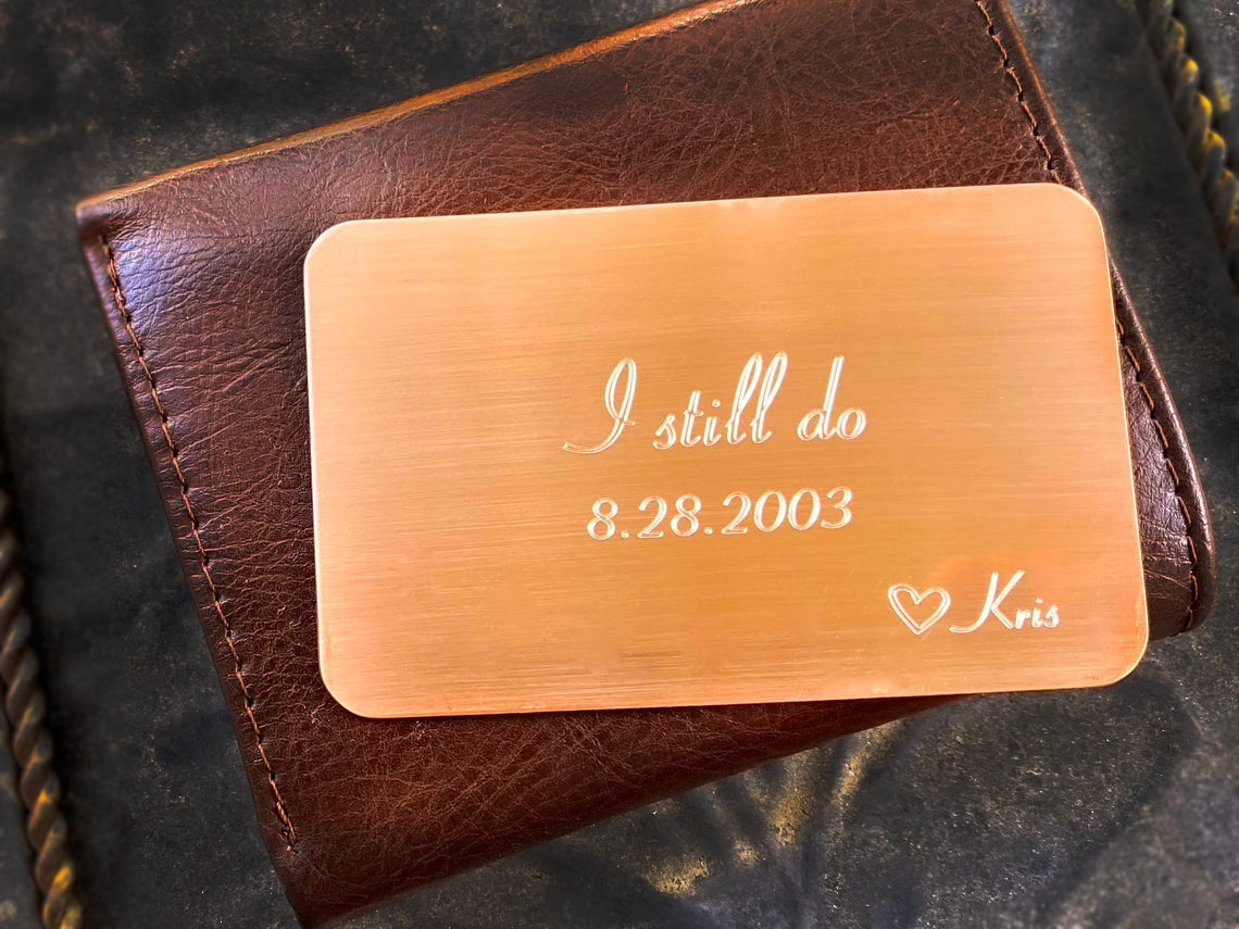 Copper Wallet Insert