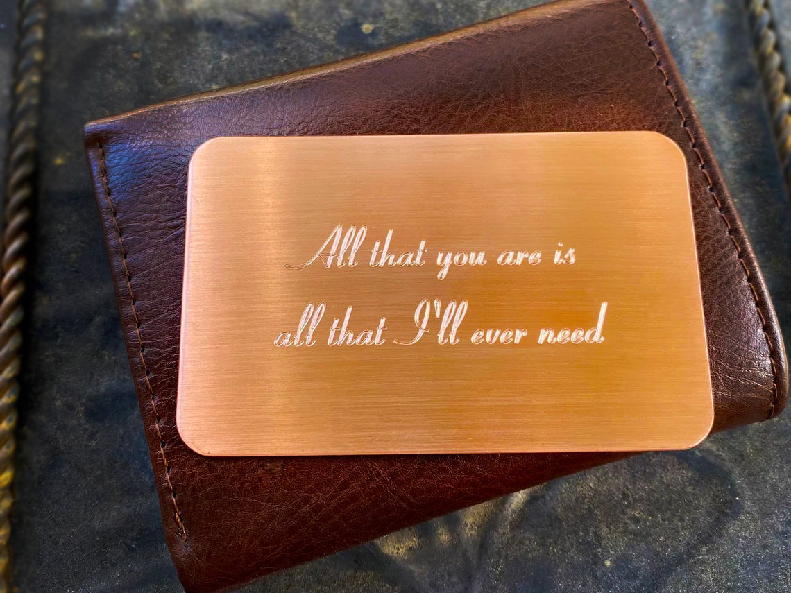 Copper Wallet Insert