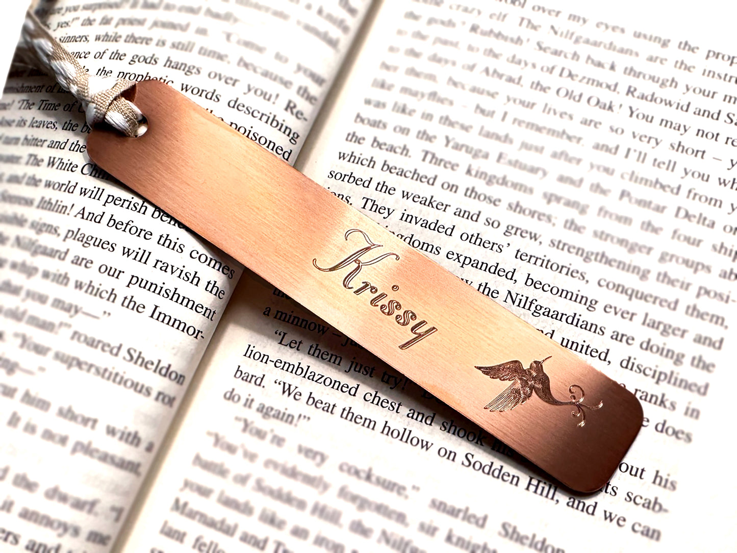 Copper Personalized BOOKMARK